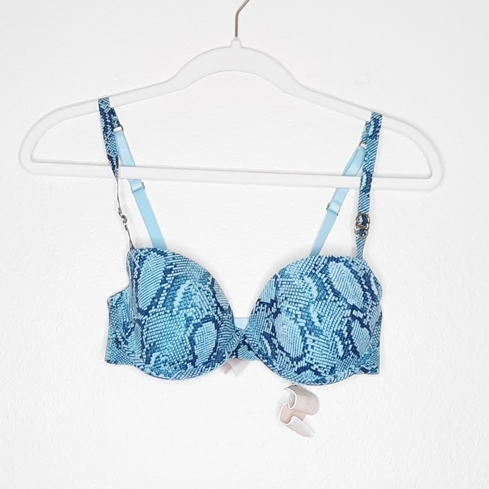 Stella McCartney Turquoise Python Snakeskin Bra 32D